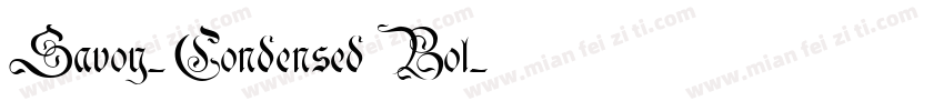 Savoy-Condensed Bol字体转换